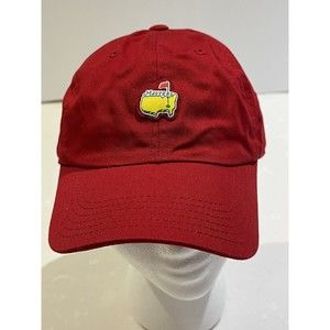 American Needle Masters Red Caddy Style Strap Back Hat Small